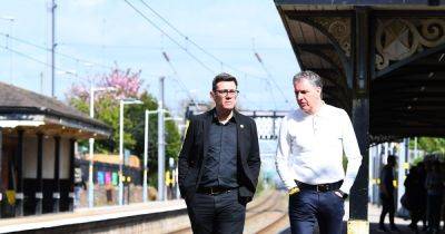 Carlos Tevez - Andy Burnham - Mayors pledge to improve rail capacity between Manchester and Liverpool - manchestereveningnews.co.uk