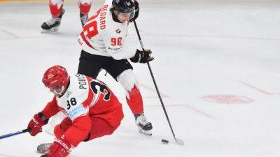 Connor Bedard - Bedard scores another pair to lead Canada to win over Denmark at hockey world championships - cbc.ca - Britain - France - Finland - Denmark - Canada - Czech Republic - Jordan - Latvia - county Stanley