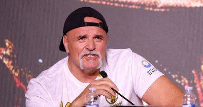 Tyson Fury's dad John left bloodied after headbutting one of Oleksandr Usyk's team
